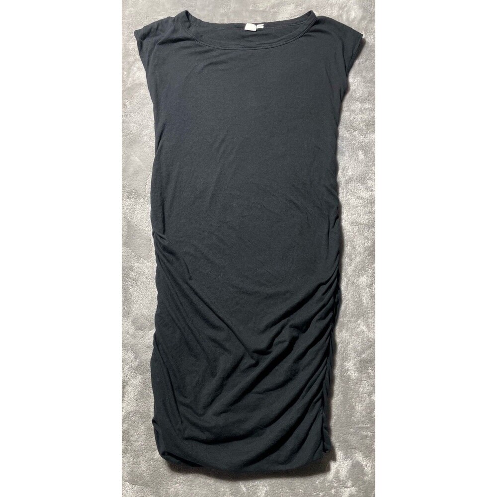 Gap Maternity T-Shirt Style Dress Cap Sleeves Swag Draping Women’s Small Black